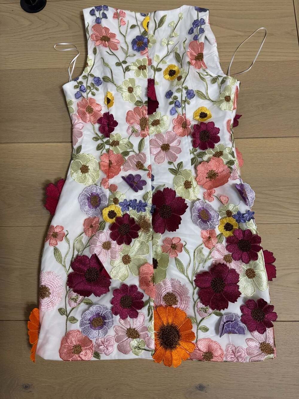 Endless Rose 3D Floral Embroidered Sleeveless Mini Dress White Size S - Picture 7 of 12